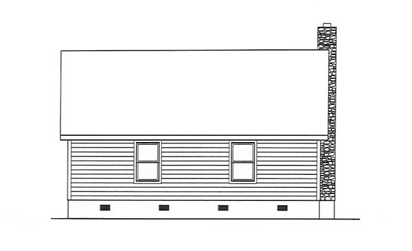Country Ranch Rear Elevation of Plan 49122