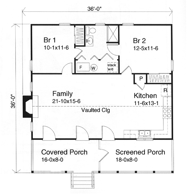 Country Narrow Lot One-Story Level One of Plan 49124