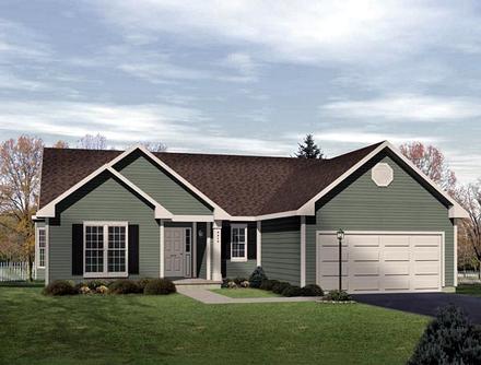 One-Story Ranch Elevation of Plan 49134