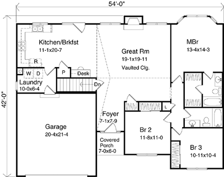 House Plan 49137 First Level Plan