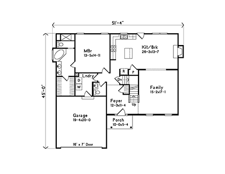 House Plan 49143 First Level Plan