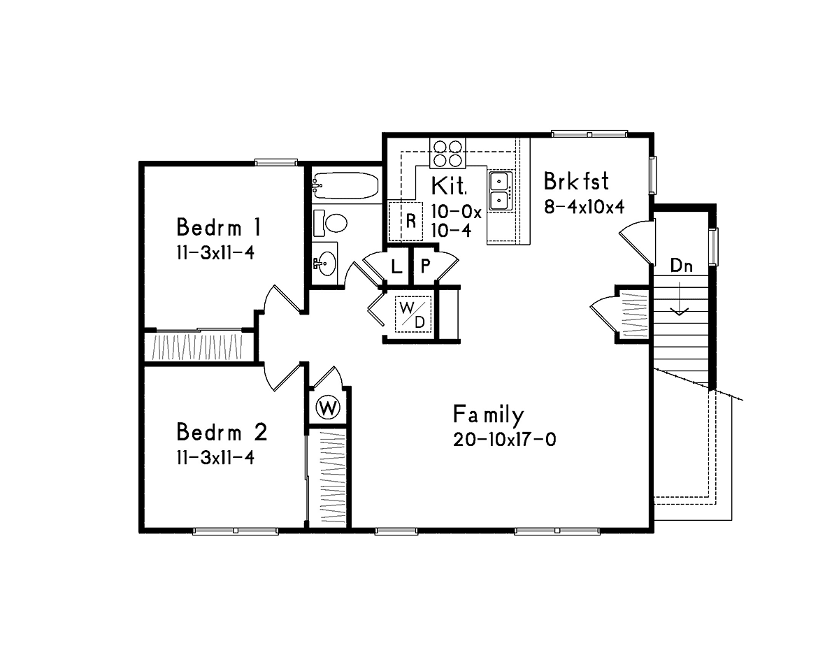 Narrow Lot Traditional Level Two of Plan 49153