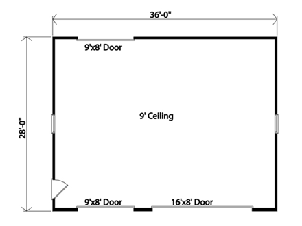 Garage Plan 49169 - 3 Car Garage First Level Plan