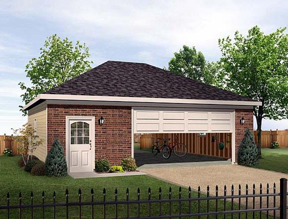 Garage Plan 49172 - 2 Car Garage Elevation