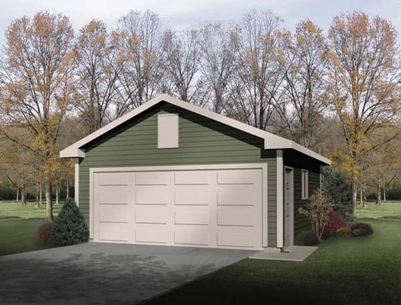 Garage Plan 49173 - 2 Car Garage Elevation