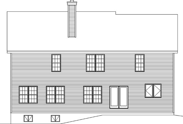 Country Traditional Rear Elevation of Plan 49188