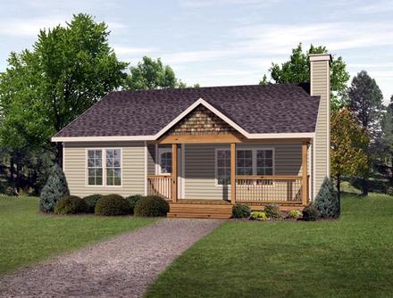 Narrow Lot One-Story Ranch Elevation of Plan 49195