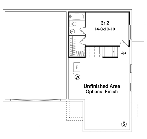 Ranch Lower Level of Plan 49199