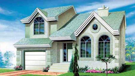 House Plan 49201 - Narrow Lot Style with 1742 Sq Ft, 3 Bed, 2 Bath, 1