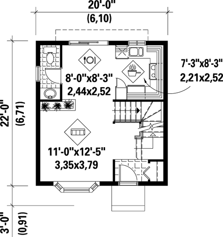 Narrow Lot Traditional Level One of Plan 49265