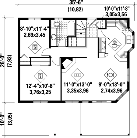 Contemporary Level One of Plan 49305