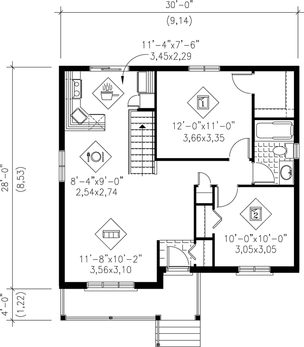 Craftsman Level One of Plan 49504