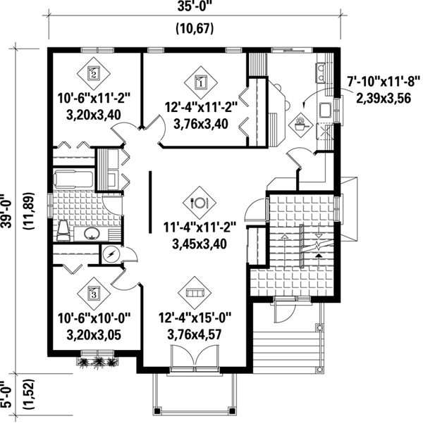 Colonial Traditional Level One of Plan 49851