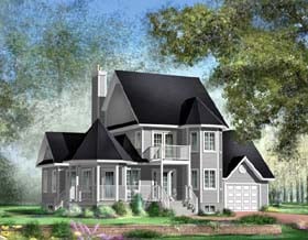 House Plan 49877 | Traditional Style House Plan with 1906 Sq Ft, 3 Bed, 3 Bath, 1 Car Garage Elevation