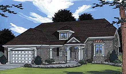 Colonial Traditional Elevation of Plan 50003