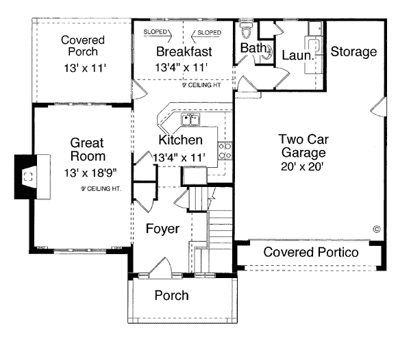 Colonial Southern Level One of Plan 50011