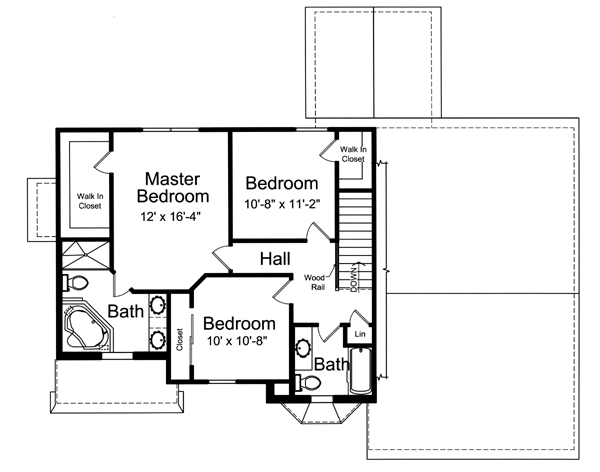 Craftsman Traditional Level Two of Plan 50025