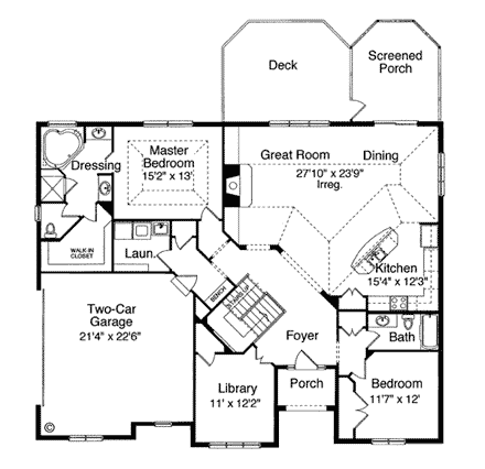 House Plan 50029 First Level Plan