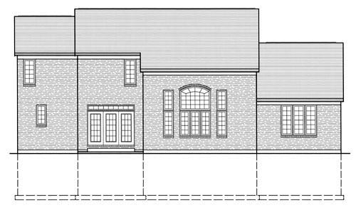 Traditional Rear Elevation of Plan 50049