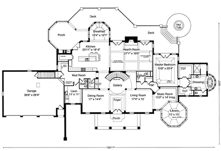 House Plan 50062 First Level Plan