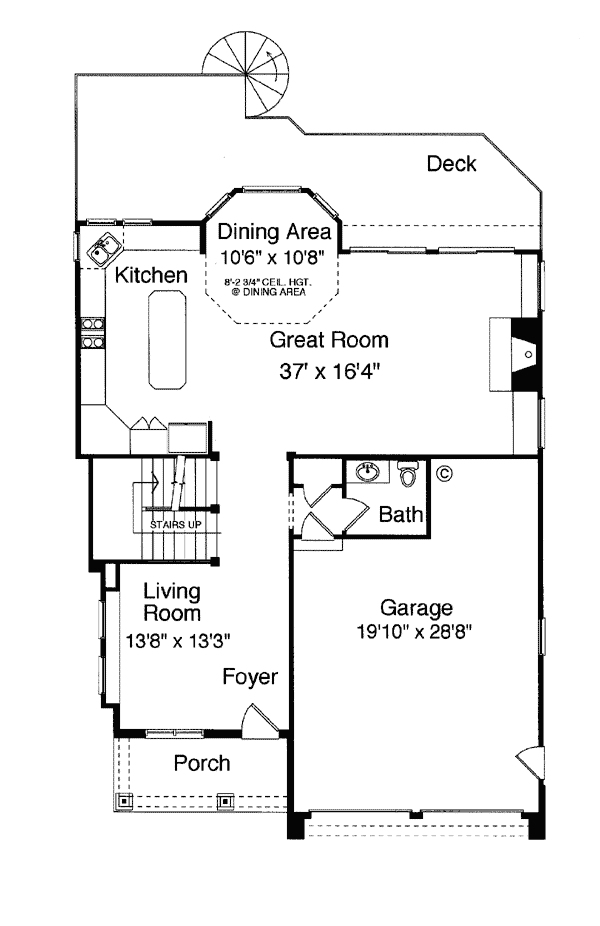 Bungalow Country Level One of Plan 50067