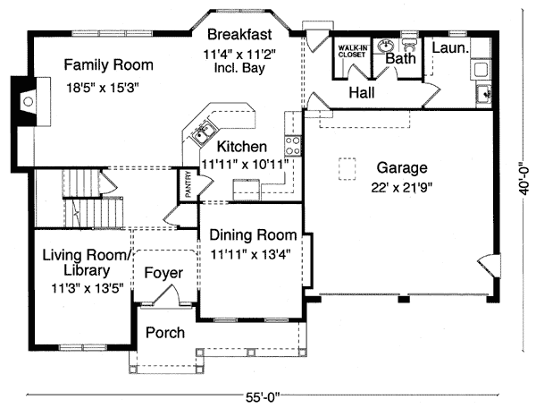 Country European Traditional Level One of Plan 50071