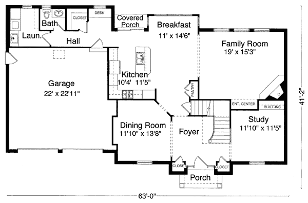 Colonial Southern Level One of Plan 50079