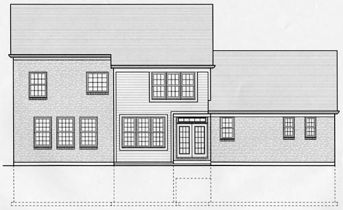 Colonial Southern Rear Elevation of Plan 50079