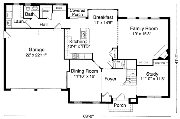 Colonial Southern Level One of Plan 50080