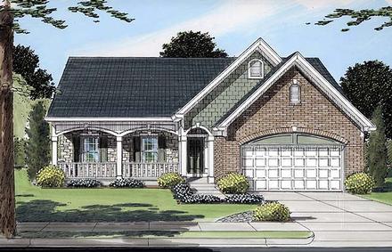 Bungalow Country European Elevation of Plan 50085