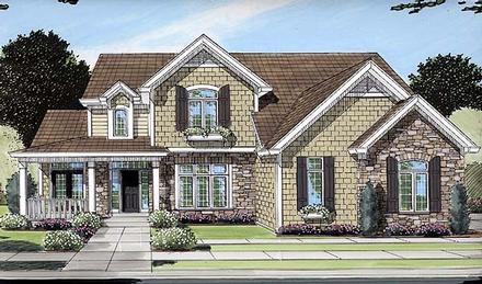 Bungalow Country Elevation of Plan 50087