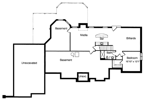 Traditional Lower Level of Plan 50091