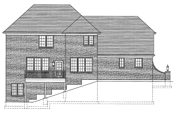  Rear Elevation of Plan 50094