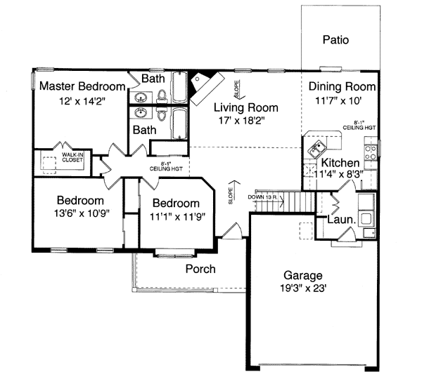 Country One-Story Level One of Plan 50110