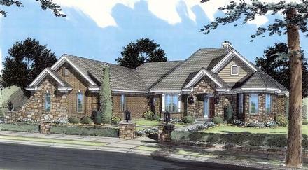One-Story Ranch Elevation of Plan 50112