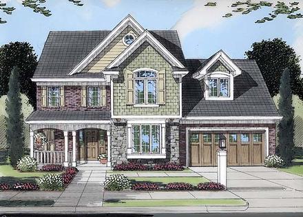 Country Traditional Elevation of Plan 50118