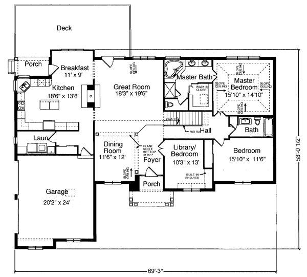 Ranch Level One of Plan 50120