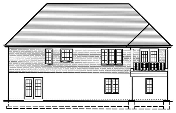  Rear Elevation of Plan 50130