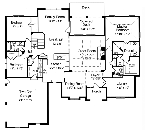 Ranch Level One of Plan 50133