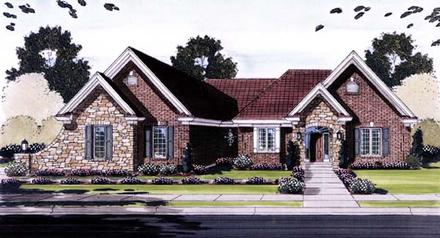 Ranch Elevation of Plan 50133