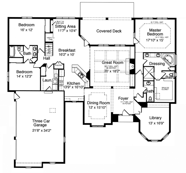 Ranch Level One of Plan 50134