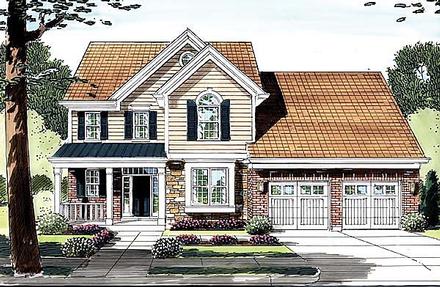 Country Traditional Elevation of Plan 50148
