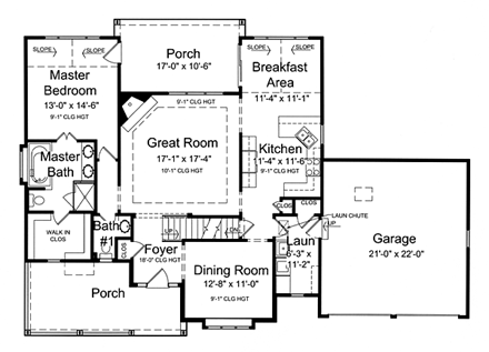 House Plan 50150 First Level Plan