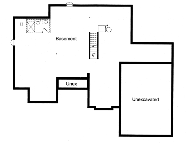 Traditional Lower Level of Plan 50152