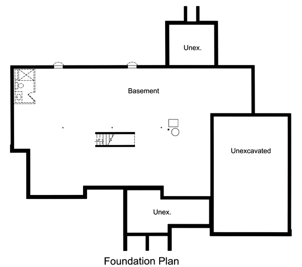 Craftsman Lower Level of Plan 50159