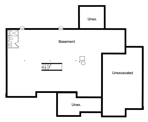 Craftsman Lower Level of Plan 50160