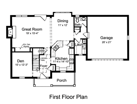 House Plan 50169 First Level Plan