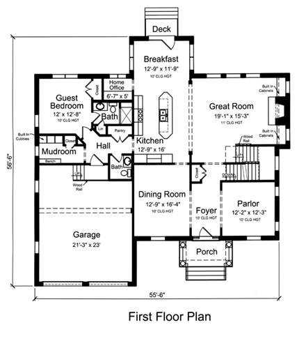 House Plan 50194 First Level Plan
