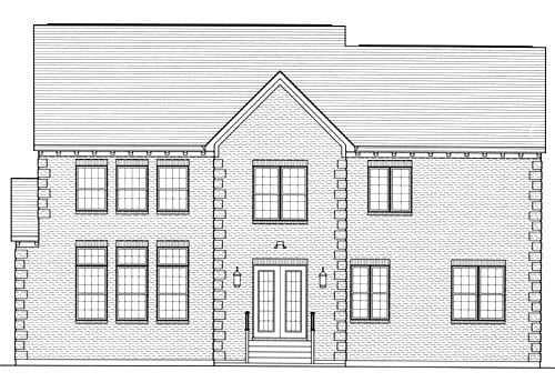 Craftsman Rear Elevation of Plan 50194