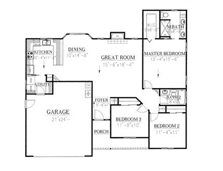 House Plan 50200 First Level Plan